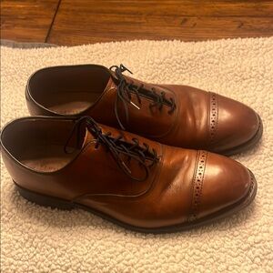 Allen Edmonds Brown Oxford Dress Shoes with Brogue Detailing 5th street